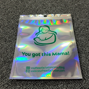 Z5 resealable Laser trong suốt zippre bao bì Pouch Holographic lưu trữ không thấm nước Mylar túi nhôm lá Zip khóa túi - Product Image 4