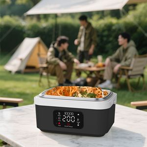 Boîte à lunch électrique portable automatique en acier inoxydable 60W, double usage pour voiture et maison, récipient amovible, chauffage rapide des aliments - Product Image 3