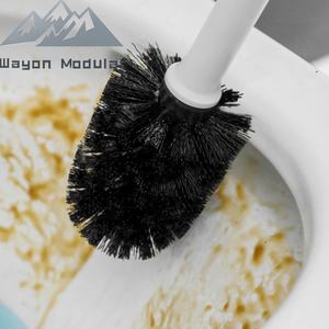 מברשת אסלה מסיליקון לתלייה על הקיר של Wayon עם מתקן נוזלים ומעמד מאוורר, סט לניקוי אסלה - Product Image 4