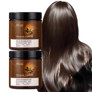 Masque réparateur capillaire OEM à l'huile d'argan, kératine et collagène pour cheveux secs et cassants, masque capillaire à l'huile d'argan et à la kératine, traitement capillaire pour cheveux soyeux - Product Image 1