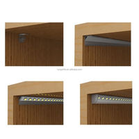 Diffuseur de lumière LED noir de 18 mm de largeur pour bande LED de 12 mm, montage en surface d'armoire avec profilés en aluminium série 6000