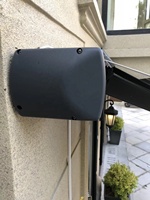 Auvent rétractable motorisé à cassette complète robuste avec éclairage LED 6x3,5M