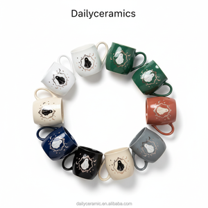 Tazza in Ceramica Nera Personalizzabile con Logo, Tazza Fantasma per <span class=keywords><strong>Halloween</strong></span>, per Caffè, Latte, Tè, con Manico, Regalo in Gres - Product Image 2