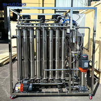 Système de dessalement RO haute efficacité 2000 LPH, structure en acier inoxydable, machine de traitement de l'eau 4040RO pour l'eau potable