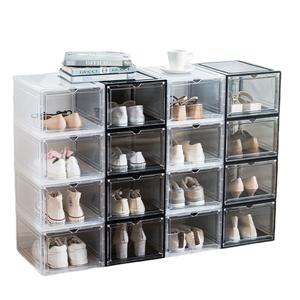 صندوق أحذية مغناطيسي شفاف من البولي بروبيلين - قابل للتكديس ومقاوم للماء والغبار لتنظيم وتخزين الأحذية في الخزانة للشقق الصغيرة - Product Image 2