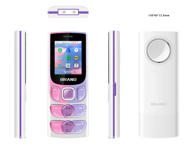 QTEL Q2300 1.77 Inch Dual SIM 2G Feature Phone Loud Speaker FM Radio MP3 MP4 Long Standby Spanish Language Unlocked