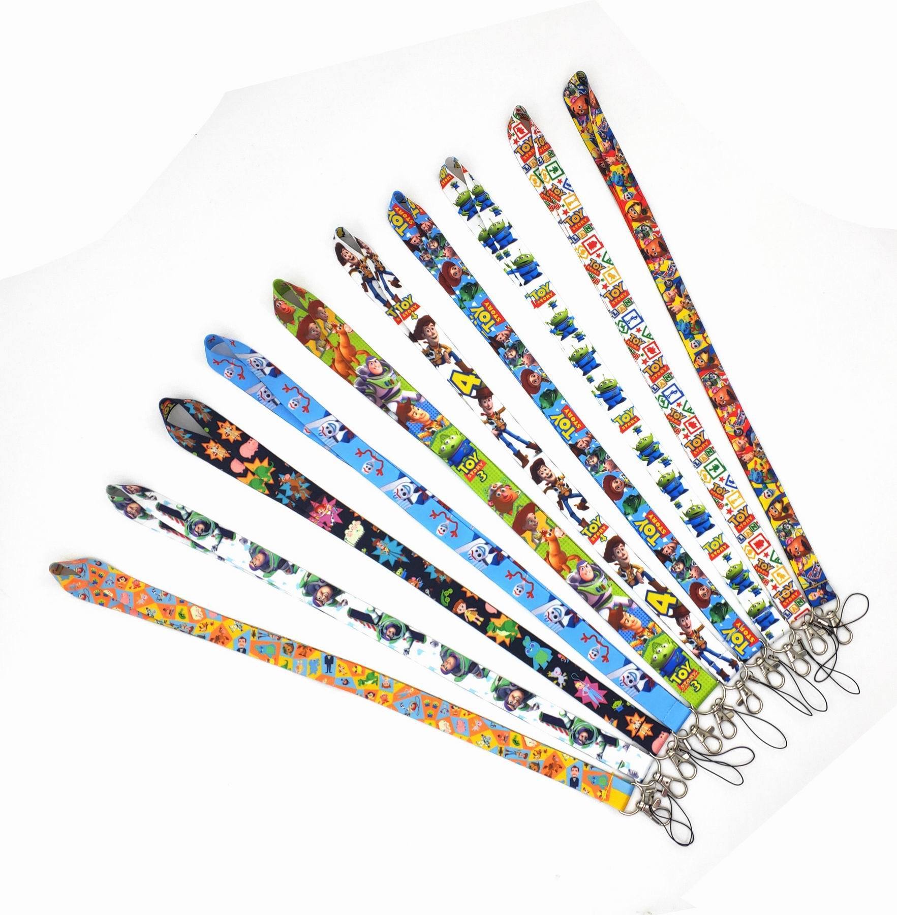 Hign Quality Creative Cartoon Lovely Toy Story Lanyards Neck Strap Phone Case Card Holder Anti-Lost Lanyards Promotional Gifts