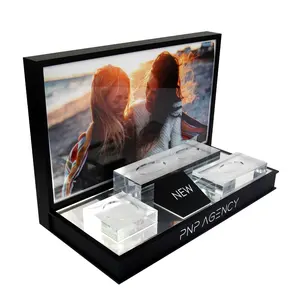 New product perfume/cosmetic display stand acrylic for store oil display racks with light