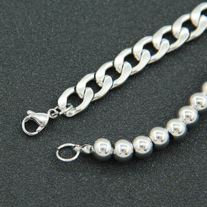 Collar de cadena cubana con cuentas redondas estilo hip hop, cadena para el cuello, cadena para clavícula, estilo dulce y moderno, moda Tanjing - Product Image 4