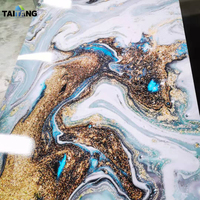 Panneaux en plastique brillant, panneau mural en PVC, marbre décoratif, panneau en marbre artificiel, panneau en marbre UV, feuille de marbre en PVC