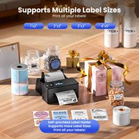Impresora Térmica Phomemo PM64D con Pantalla Táctil, Bluetooth, Impresora de Etiquetas Térmicas de 4x6 con Soporte para Etiquetas para Pequeñas Empresas