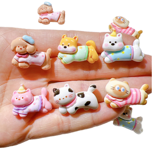เรซิ่นรูปสัตว์น่ารักแบบคาวาอี้  ทำมือรักษ์โลก  แมวและสุนัขวิ่ง  จี้ห้อยรองเท้า  แก้วน้ำ  เครื่องประดับผม  งานฝีมือ DIY - Product Image 2