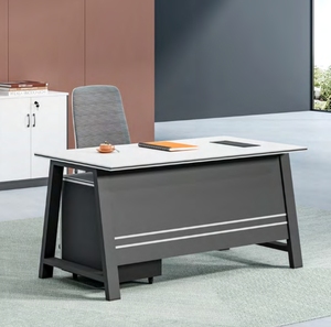 โต๊ะคอมพิวเตอร์สำนักงานทำจากไม้ทันสมัยโต๊ะคอมพิวเตอร์ผู้บริหารแบบเรียบง่ายโต๊ะพนักงานซีอีโอ - Product Image 3