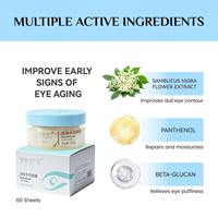 Beli Grosir Masker Mata Elderflower dengan Asam Hialuronat dan Beta Glukan Penghilang Lingkaran Hitam di Sekitar Mata Langsung dari Pabrik Melembapkan Kulit