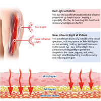 Manta de Terapia de Luz Roja de Cuerpo Completo con Temporizador Médico y Atenuación de Pulso, 2520 LEDs, 660nm 850nm, para Dormir
