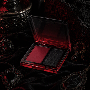 Gothic Black Red <strong>Eyeshadow</strong> Matte <strong>Burgundy</strong> Shimmer Black High Pigment Gradient Transparent Case Edgy Dark Spicy Girl Makeup - Product Image 6