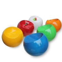Ensembles de chaises en forme de pomme en fibre de verre Tabouret moderne en forme de fruit pour changer les chaussures