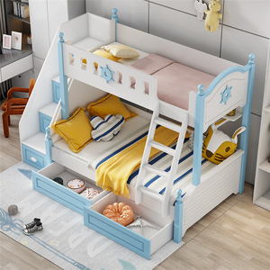Lit simple pour enfant garçon 1.5 avec garde-corps, lit de <span class=keywords><strong>voiture</strong></span> de dessin animé, fabricant, vente directe, lit superposé pour filles - Product Image 5