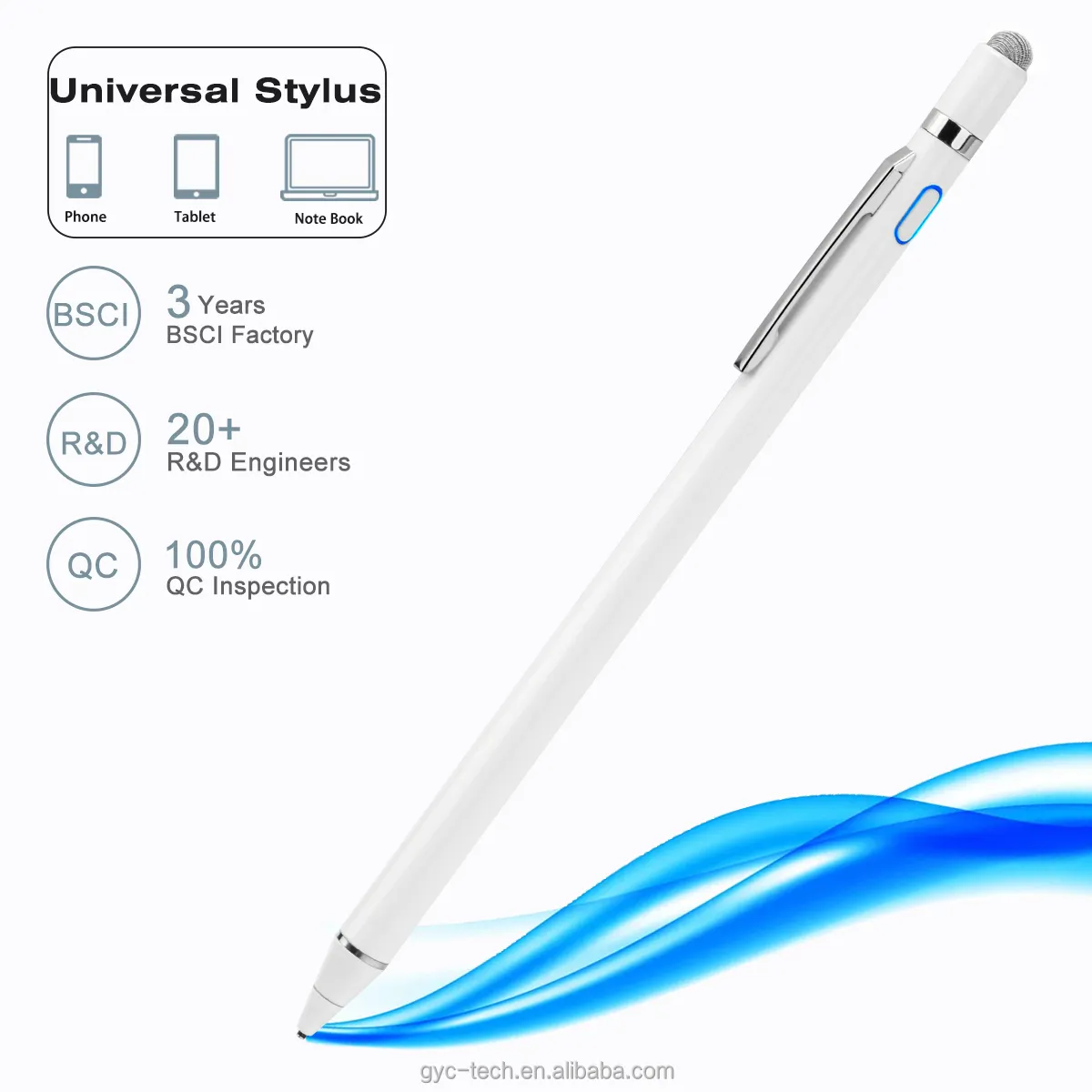 Universal 1.5mm Super Fine Point Tip Stylus Pen For Mobile Phone Dell Laptop Pen Compatible With Android Ios For Touch Pencil