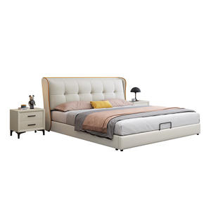 Cama Minimalista Moderna con Diseño de Pata de Gato, Cama Doble de 1.8M con Almacenamiento y Tapicería, Muebles de Dormitorio de Lujo Ligero - Product Image 5