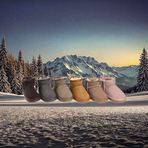 Nouvelles bottes de neige chaudes et antidérapantes pour femme, en fourrure de mouton intégrée, à tige basse, imperméables, pour l'automne/hiver 2026 - Product Image 2