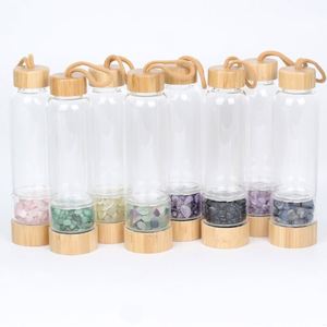 Botella de Energía con Diseño Geométrico Estilo Americano, Superficie Pulida, Tapa de Bambú, Apta para Microondas y Lavavajillas, para Adultos - Product Image 3