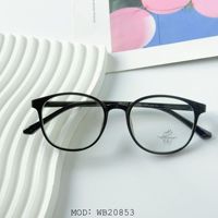 Kacamata TR Unisex Modis Kelas Atas Bingkai Besar Anti-Cahaya Biru Tanpa Efek Makeup Lensa Resep Model Wb20853 CN ZHE