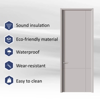 Puerta Principal de Madera de Teca, Diseño Moderno y Minimalista, Antiarañazos, Fabricada en Fábrica, Calidad Personalizada para Dormitorio y Baño