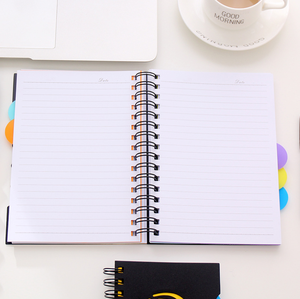 Cuadernos personalizados A6/A5/B5 cuadernos encuadernados en <span class=keywords><strong>espiral</strong></span> planificadores <span class=keywords><strong>con</strong></span> papel de Separación individual - Product Image 2