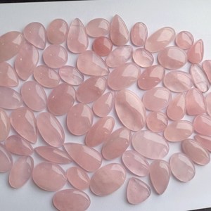 Lote de Cabujones de Cuarzo Rosa de Formas Mixtas, Gemas Naturales Sueltas para la Fabricación de Joyas, Exportador y Fabricante OEM de la India - Product Image 3