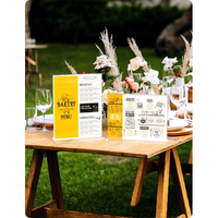 Porte-menu de table pour restaurant, mariage, banquet, support en PS/acrylique transparent en forme de T pour événements, traiteur, hôtel, café