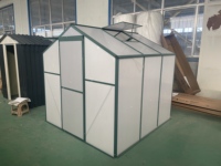 Serre en polycarbonate avec évent de toit Serre de jardin en aluminium de 6x6 pieds avec évent pour jardin extérieur et cour
