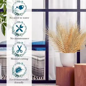 ใบปาล์มประดิษฐ์สำหรับตกแต่งภายใน/ภายนอกอาคาร สไตล์ทรอปิคอล เหมาะสำหรับงาน DIY แต่งงาน วันเกิด ฮาโลวีน คริสต์มาส และงานปาร์ตี้ต่างๆ - Product Image 2