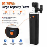 Alimentation portable en métal et PVC pour éclairages photo 91,76 Wh 100 W, batterie à charge rapide USB-C PD avec D-Tap 120 W et monture 1/4