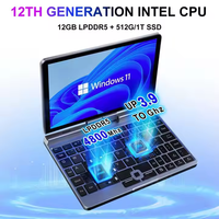 Laptop 8 Pollici con Schermo Touch Girevole a 360 Gradi, DDR4, Intel N100, Nuova Tastiera Inglese con Spina USA, Windows 11, 90Hz