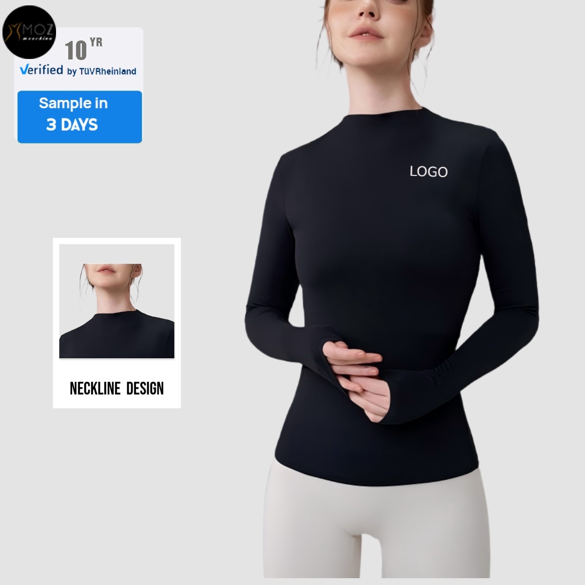 Women's Versatile Workout Top Long Sleeve Yoga T-Shirt Lightweight High Stretch Training Fitness Shirt with Breathable Tight Fit