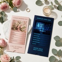 Tarjeta de Eventos Multicapa Personalizable para Marketing B2B con Impresión a Todo Color CMYK y Combinación de Colores Pantone
