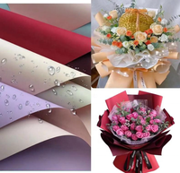 Papier d'emballage coréen imperméable de diverse transparence classique de couleurs pour le bouquet de empaquetage