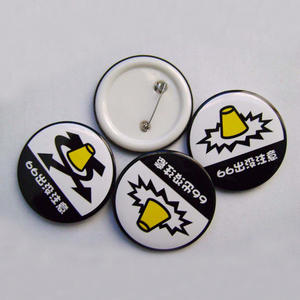 Cheap Custom logo Printed <b>Button</b> Pin <b>Metal</b> School Office <b>Button</b> Name Badge - Product Image 5