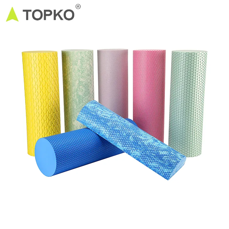 TOPKO Rolo de espuma EVA camuflagem colorida relax massagem yoga relax