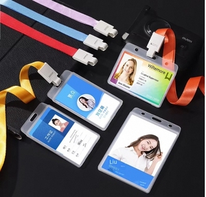 ID Tên huy hiệu mềm <span class=keywords><strong>PVC</strong></span> nhựa chủ thẻ Vinyl tùy chỉnh rõ ràng trường hợp chủ thẻ - Product Image 3