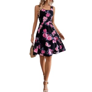 2025 mujeres europeas americanas sin mangas cuello Patchwork estampado chaleco vestido de <span class=keywords><strong>fiesta</strong></span> de verano para <span class=keywords><strong>Amazon</strong></span> Comercio exterior transfronterizo - Product Image 5