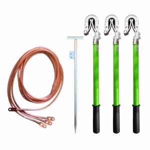 Fil de mise à la terre haute tension 10kV 35kV, piquet de mise à la terre extérieur 400V 25mm en cuivre souple pour salle de distribution électrique - Product Image 1