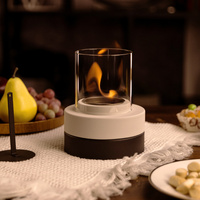 TT-125 Brasero à éthanol de table pour extérieur et intérieur, design moderne, pour jardin et décoration intérieure