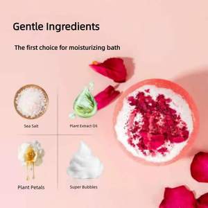 KORMESIC Vente en gros de bombes de bain moussantes multi-foaming hydratantes de luxe parfumées aux fleurs séchées et aux huiles essentielles 80g - Product Image 3