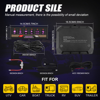 Relais de commande de circuit automobile 12V 24V, fusible étanche, 6 gang, 4 niveaux de luminosité, panneau de commutation sans fil à impulsions stroboscopiques avec couleur RVB