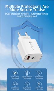 Hot Sale PD 20W QC3.0 Fast Charger Dual Port <b>USB</b> <b>Type</b> <b>C</b> Phone Charger Portable Fast Charging Head Quick Power <b>Adapter</b> - Product Image 5
