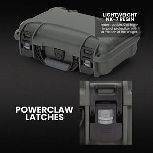 Échantillon gratuit étui en plastique dur étanche noir IP67 de haute qualité avec mousse OEM et ODM valise avec support personnalisé en aluminium - Product Image 2