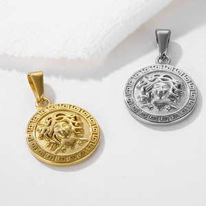 Olivia Religieux Saint Christophe Pendentif Personnalisé En Acier Inoxydable À La Mode Méduse <span class=keywords><strong>Boussole</strong></span> Or 18k Pendentif De Mode pour hommes femmes - Product Image 1