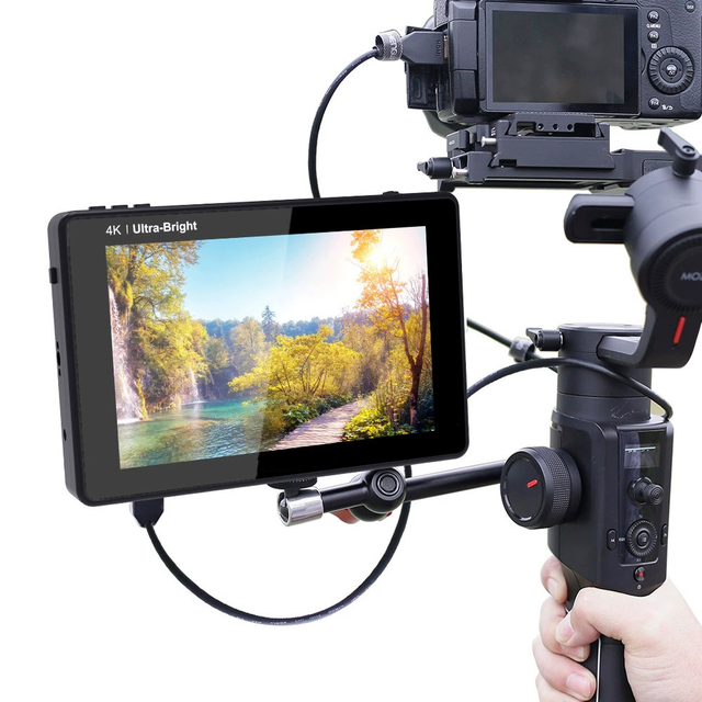 TL MEDIA 7-inch IPS LCD New Touchscreen 3D LUT Super Bright 2200nits 3G-SDI On-camera HD Monitor for Video Shooting